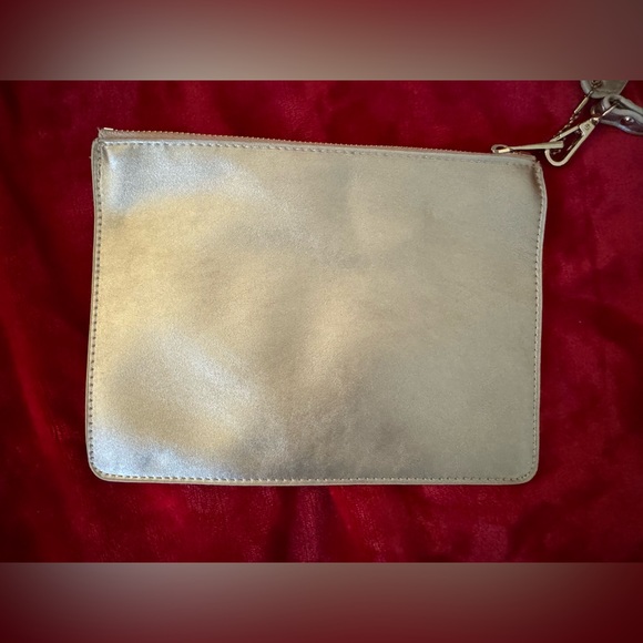 Wristlet- Gold Genuine Leather Wristlet - Picture 3 of 3